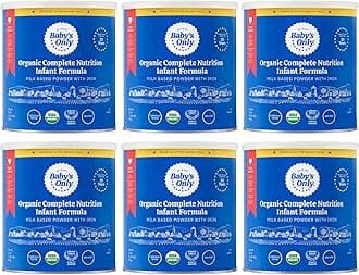 Baby's Only OrganicComplete Nutrition Infant Formula, Milk Based Powder Modeled After Breast Milk, Organic Baby Formula with Iron, Vitamin D and Nutrients, Newborn to 12 Months Old, 21 oz, 6 PackUSDA Organic