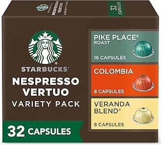 Starbucks by Nespresso Vertuo, Blonde & Medium Roast Variety Pack Coffee, 32-count Coffee Pods, Brews 7.8 oz.