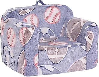 Tiita Kids Sofa, Chirldren Couch with Carrying Handle & Side Pockets, Kids Foam Chair, Toddler Armrest Chair,Kids Read Sofa for Girl Or Boy(Ball)