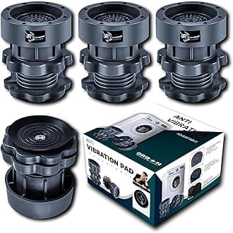 – ORBON Extreme Load Anti Vibration Pads for Washing Machine | Washing Machine Feet Pads with Suction Cup | Shock Absorber Noise Cancelling Rubber Pads | Washer Support & Height Adjustment Feet (4 Pc)