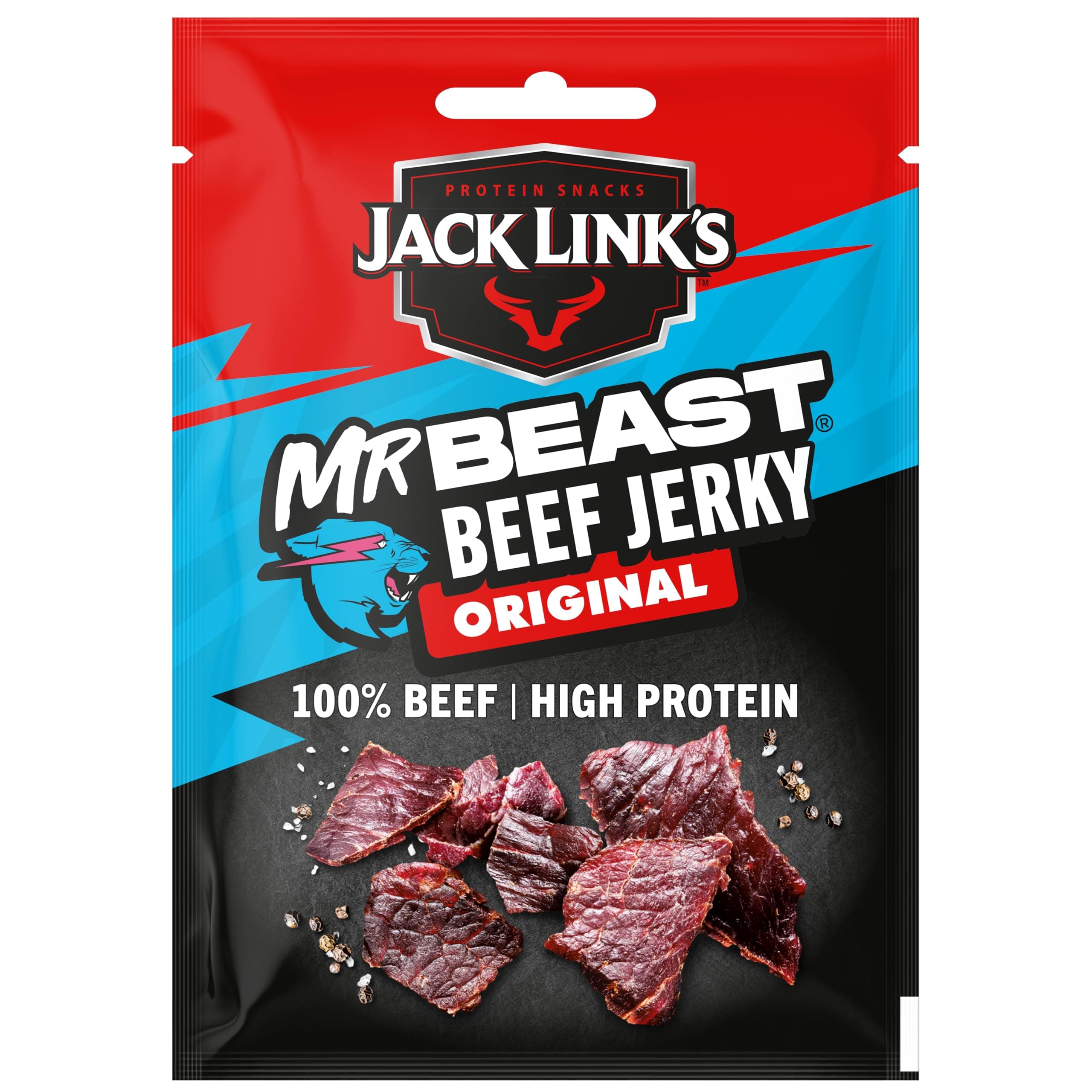 Jack Link's Jack Link’S Beef Jerky Original – High Protein Meat Snack – Dried Halal Beef- 1X40Gr