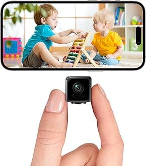 4K Mini Wireless Camera Home Security Cam Indoor HD Camera Small Smart WiFi House Portable Cameras Tiny House Nanny Cam Battery Life Powered Body Cameras 150 Wide Angle Night Vision Motion Detection