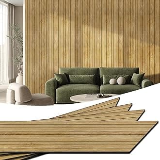 WADILE PVC Wood Grain Panels, 15.7 in X 204.7" Soundproof Wall Panels for Wall Paneling, 3D Wall Panels for Interior Decor, Cover 22.4 Sqft, Light Oak