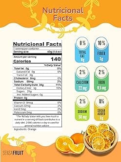 Sensafruit-Premium dried orange slices for cocktails -100% natural - no sugar added, unsulfured - ready for cocktails - 2 zipper bags x1.41 oz (2.8 oz)