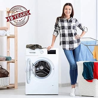 Universal Washing Machine Drain Hose - 6 Ft Drain Hose - Corrugated and Flexible Washer Drain Hose - Installation Washer Hose Drain Replacement - Reinforced Washer Hoses with Clamp