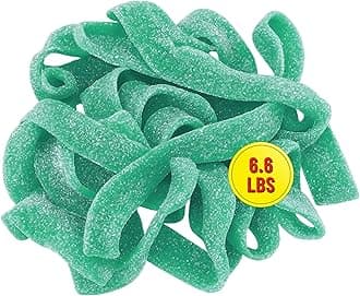 Sour Power Premium Candy Belts, Green Apple, 6.6 lb
