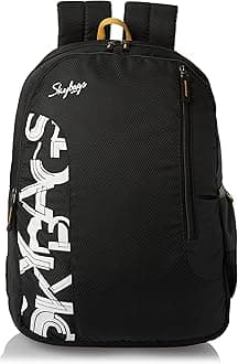 Skybags Casual Backpack 28L, 2 Main Compartments, Bottle Pocket, Front Pocket, Padded Shoulder Strap, Black, 35x13x47, Casual