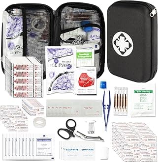 276Pcs First-Aid Kit Emergency-Kit Home-Car - First Aid Kits Emergency Kit Home Essentials for Dorm Room First-Aid Kit Emergency Necessities for Boat Hiking Skating, Black YIDERBO