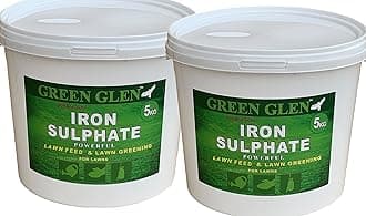 (10 KG) Iron Sulphate Fertiliser & Lawn Tonic - Easily Soluble Dry Powder - Grass Greener, Turf Hardener, Lawn Conditioner - Multi-purpose Garden and Lawn Treatment