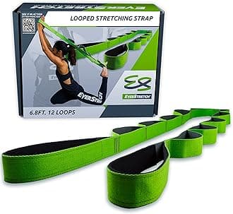Stretching Strap with Loops by EverStretch: for sports and physical therapy.