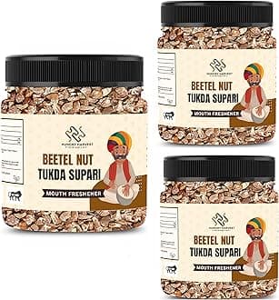 Hungry Harvest Supari Tukda/Betel Nut/Arecanut Bites |Kachhe Supari Tukda/Tukda Supari [Jar pack] (750 Grams (Pack of 3 of 250 Grams))