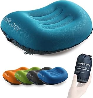 Ultralight Inflatable Camping Travel Pillow - ALUFT 2.0 Compressible, Compact, Comfortable, Ergonomic Inflating Pillows for Neck & Lumbar Support While Camp, Hiking, Backpacking