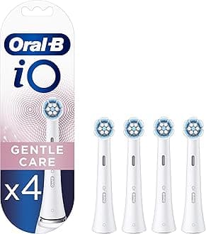 iO Gentle Care Replacement Toothbrush Heads for Electric Toothbrush, Pack of 4 for Gentle Cleaning on Sensitive Areas and Healthier Gums, White