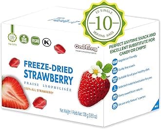 - Freeze-Dried Fruit Strawberry, 10 Pack Single-Serve Pack, Non GMO, Kosher, No Add Sugar, Gluten free, Vegan, Holiday Day Gifts, Healthy Snack 0.35 Ounce