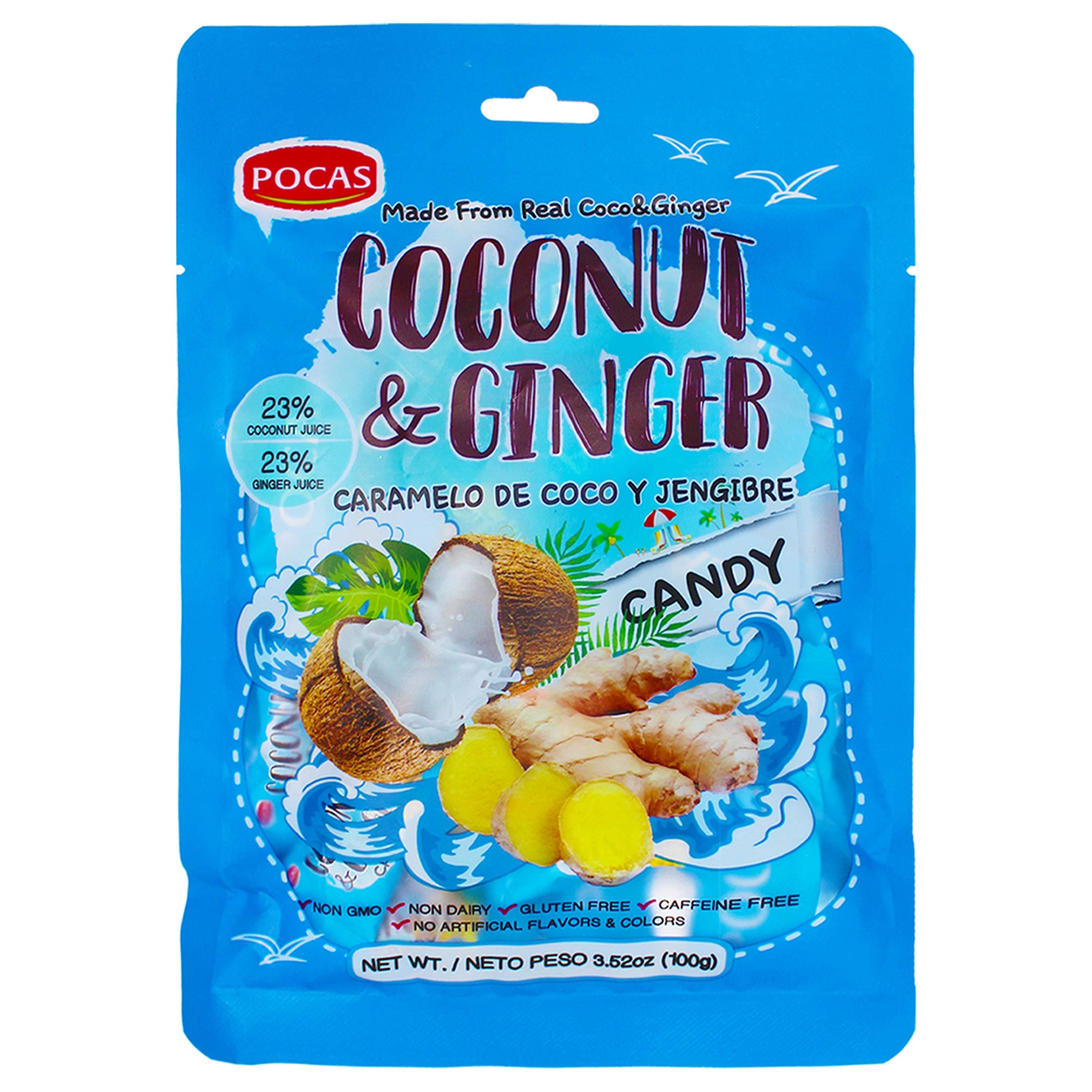 Hard Candy, Coconut & Ginger, 100 Gram (Pack of 2)