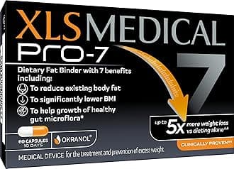 XLS MEDICALPRO-7 - Weight Loss Pills - Up to 5X More Weight Loss Versus Dieting Alone, 7 Clinically Proven Benefits - 60 Capsules - 10 Day Supply. Trial Pack