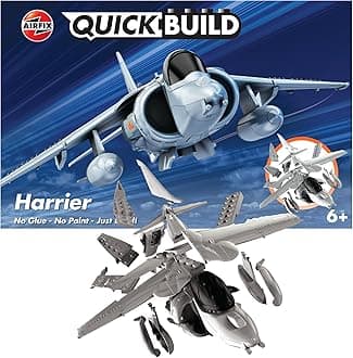 Quick Build Bae Harrier Aircraft Model Kit, Multi Color