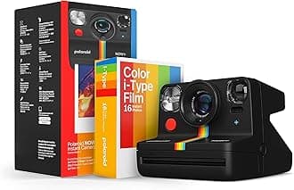 Now+ Generation 2 - Camera + Film Bundle (16 Photos Included) - Black - Bluetooth Connected App Controlled Instant Film Camera-6250