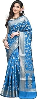 Sari Banarasi Women Pure Silk Kanjivaram Soft New Ladies 2023 Design Wear Pattu Sarees Latest Collections Sari Party Sari with Blouse Piece for Wedding Sadi (SAN PARI-182 GREEN