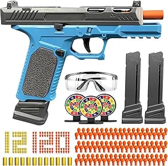 Automatic Shell Ejecting Toy Gun Pistol, Soft Bullet Toy Gun for Boys, Education Model Realistic Toy Pistol Shooting Game Toys Gifts Christmas Birthday for Kids 8+