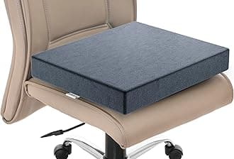 FOVERA Memory Foam Seat Cushion for Chair - for Office & Home Chair - Relieves Coccyx/Tailbone & Lower Back Pain, Offers for Comfortable Sitting (L - 18 x 16.5 Inch, Velvet Dark Grey)