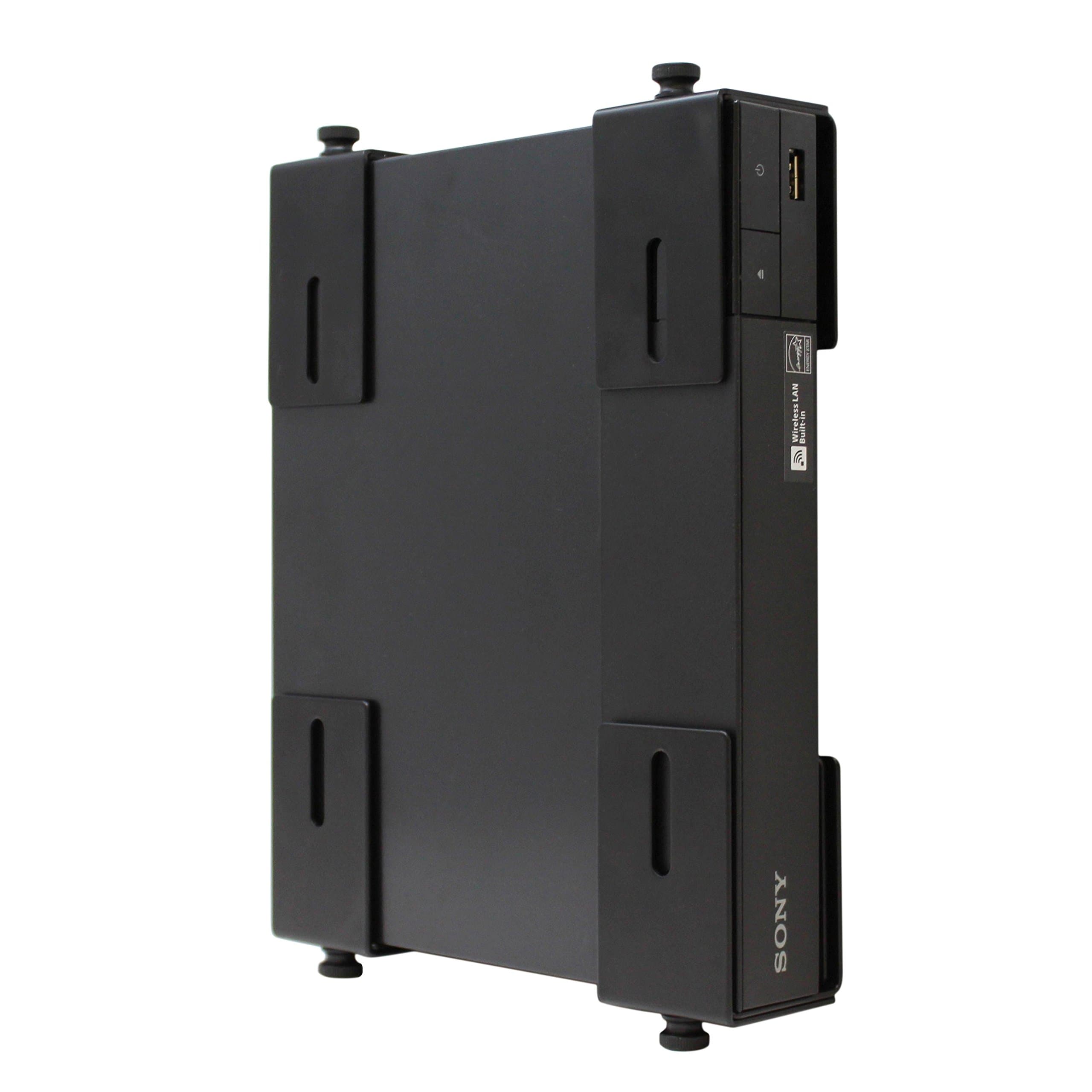 HumanCentric Adjustable Device Wall Mount, Cable Box and Modem Bracket, Adjustable Wall Adapter for Small and Wide or Narrow Devices like Cable Boxes, Modems, DVD Players on the Wall Behind TV