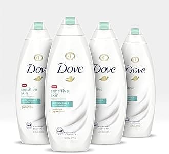 Dove Body Wash with NutriumMoisture, Sensitive Skin, 22 Ounce Bottles (Pack of 4)