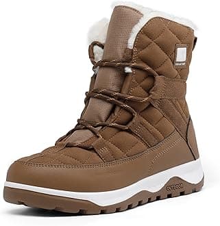 DREAM PAIRS Women's Winter Snow Boots Waterproof Rubber Ankle Booties with Warm Comfortable Faux Fur Lining,Lace Up Non-Slip Outdoor Boots for Women