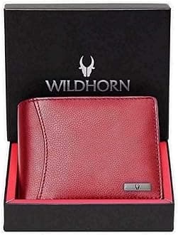 WILDHORNIndia RFID Protected Leather Men's Wallet, RED, Classic