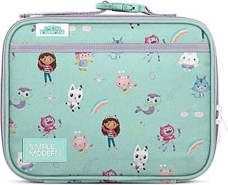 Gabby's Dollhouse Kids Lunch Box for School | Reusable Insulated Lunch Bag for Toddler, Girl, and Boy | Exterior & Interior Pockets | Hadley Collection | Gabby's Friends