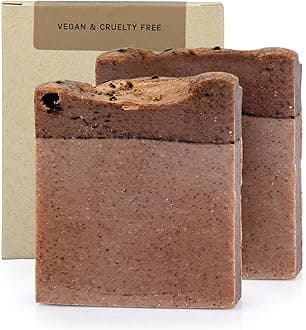 AUTHENTIC BATH & SOAPCold Processed Coffee Soap Bar, Gentle Exfoliation, Youthful Skin for Men & Women, Natural, Handmade, No Sulfates or Parabens, Cruelty Free. (Pack of 2) 120 Each[Amazon-developed Certification] Compact by Design