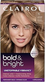 Clairol Bold & Bright Permanent Hair Dye, 71 Caramel Bronde Hair Color, Pack of 1