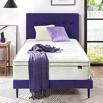 ZINUS 12 Inch Foam and Spring Mattress, Twin, CertiPUR-US Certified Foams, Mattress in A Box, White