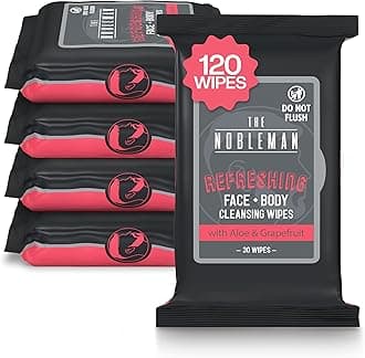 Men's Cooling Face + Body Cleansing Wipes - 4-Pack - 120Ct.