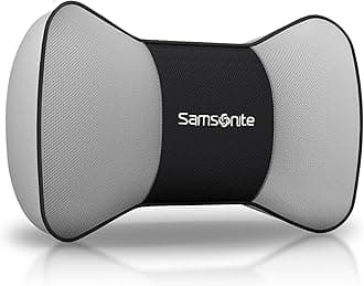 Samsonite Memory Foam Travel Pillow for Car, SUV for Relieve Neck Pain and Improve Circulation (Grey)