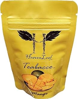 Teabacco (Choose Your Flavors) 100g, World's Best Hookah Shisha Herbal Flavors. 100% Tobacco & Nicotine Free! (Mango)