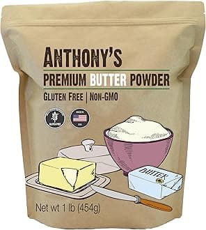 Anthony's Premium Butter Powder, 1 lb, Gluten Free, Non GMO, Made in USA, Keto Friendly, Hormone Free
