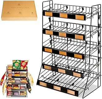 Candy Display Rack | Candy Organiser | Snack Organiser For Countertop | Display Rack And Snack Shelf And Crisps For Stores | Counter Snack Stand For Stores, Office