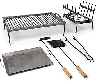 Hickory Summit Argentine Grill - Argentinian Grills - Santa Maria Grill - Argentinian Parrilla Set with all Tools Included - BBQ Parrillas Asado