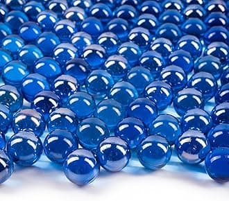 Galashield Marbles for Vases | Glass Marbles Bulk Vase Fillers | Glass Beads for Vases, Indigo Blue Round Marble 1lb, (Approx. 80 pcs)