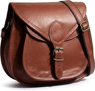 RUSTIC TOWN Leather Crossbody Satchel Bag Vintage Purses Handbags for Women