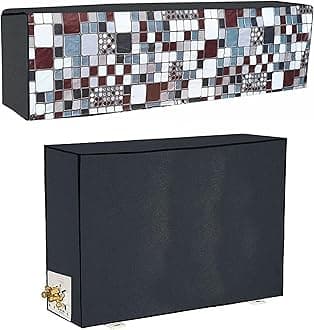 Yellow Weaves 100% Waterproof and Dust Proof Split AC Cover for 1.5 Ton - Multicolor