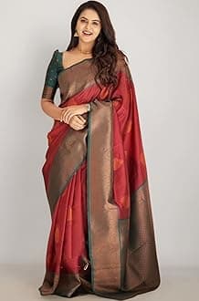 Shiv Textiles Women's Banarasi Silk Saree