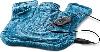 Sunbeam Heating Pad for Neck & Shoulder Pain Relief, XL Renue, 4 Heat Settings with Auto-Off, Blue, 25-Inch x 25-Inch, Sapphire