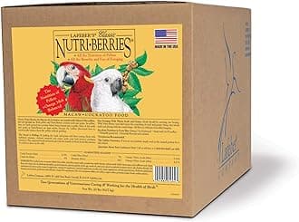 LAFEBER'S Classic Nutri-Berries Pet Bird Food, Made with Non-GMO and Human-Grade Ingredients, for Macaws and Cockatoos, 20 lb