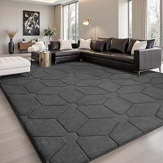 Sour Lemon Rugs Living Room 200x300,3D Grey Area Rugs for Bedroom,Extra Large Rugs for living room,Machine Washable Anti Slip Short Pile Rug Carpets Mat for Kids Room Bedroom
