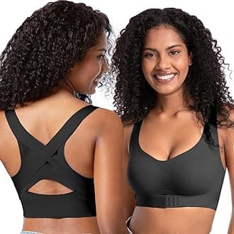 Starmiss Posture Bra for Women Wireless Push Up Bralette Full Coverage Back Support Brasieres