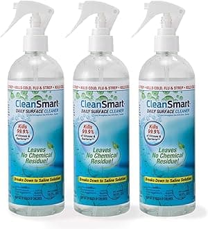Daily Surface Spray Disinfectant Kills 99.9% of Viruses, Bacteria, Mold and Fungus, 16 oz Bottle (Pack of 3)