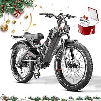 Romeo Pro II/Romeo Pro (2025 Latest) 3000W/1600W Electric Bike for Adults 52/48V 60AH 100-200 Miles Long Range Electric Bike 26"*4.0" Fat Tire Electric Mountain Bike Full Suspension Ebike