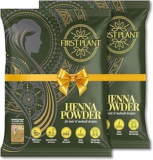 Premium Rajasthani HENNA POWDER, 100% ORGANIC Henna with GI Tag for Hair Colour and Hair Care (Pack of 2 x 350g)